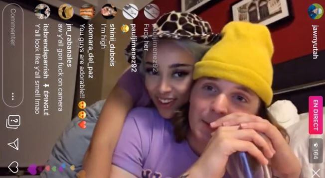 Johnny Utah and Doja Cat live on Instagram.